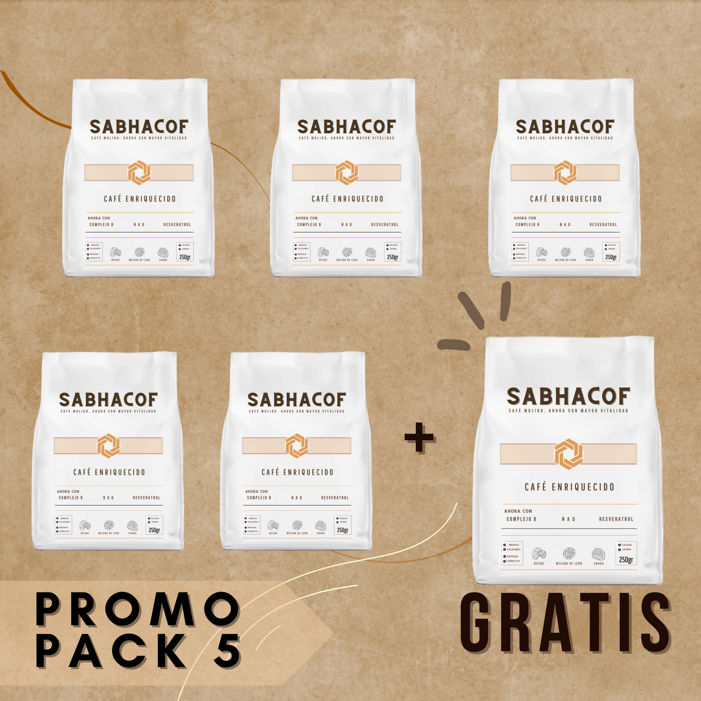 PROMO PACK 5 - café enriquecido