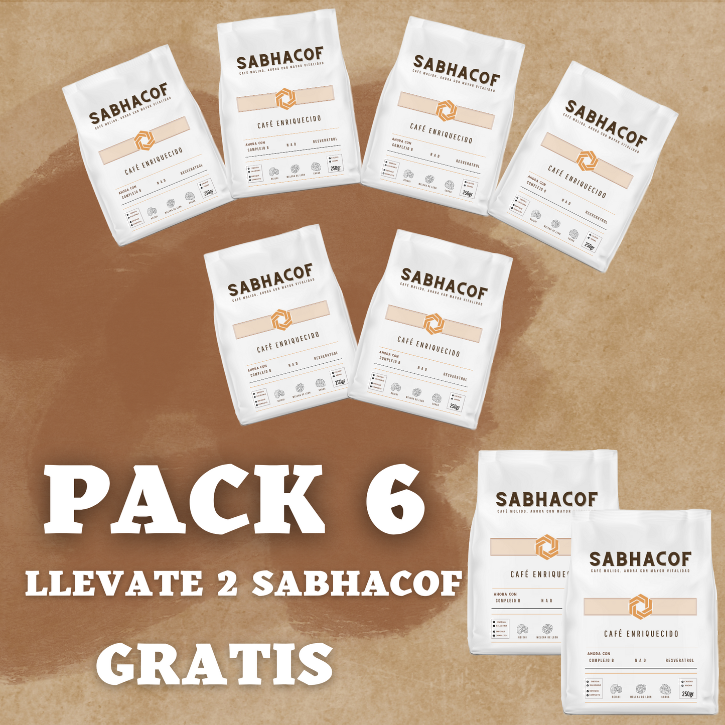 PROMO pack 6 - café enriquecido